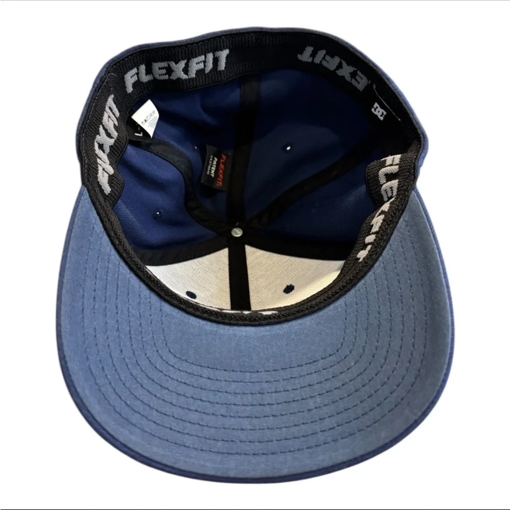DC Blue and Red Star 2 Logo Flexfit Hat Size L-XL